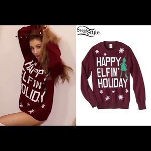 Happy elfin holiday crewneck